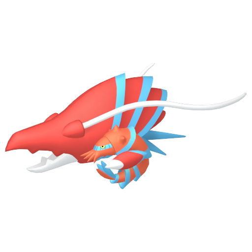 Clawitzer — duży render postaci w wariancie shiny