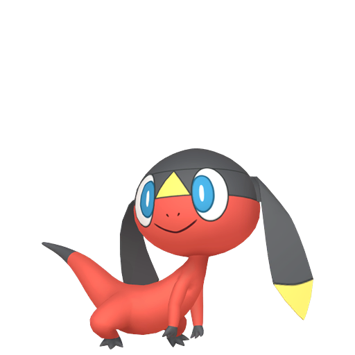 Helioptile — duży render postaci w wariancie shiny