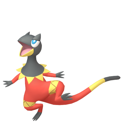 Heliolisk — duży render postaci w wariancie shiny