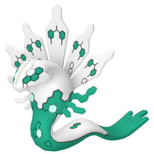 Zygarde — duży render postaci w wariancie shiny
