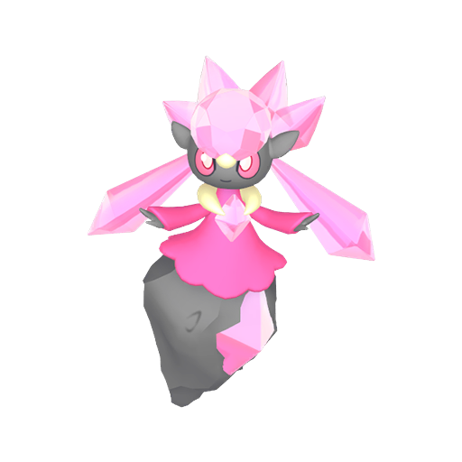 Diancie — duży render postaci w wariancie shiny