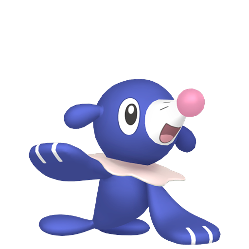 Popplio — duży render postaci w wariancie shiny