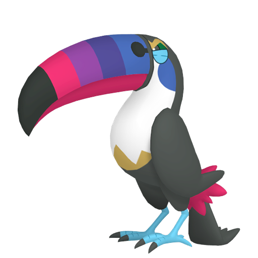 Toucannon — duży render postaci w wariancie shiny