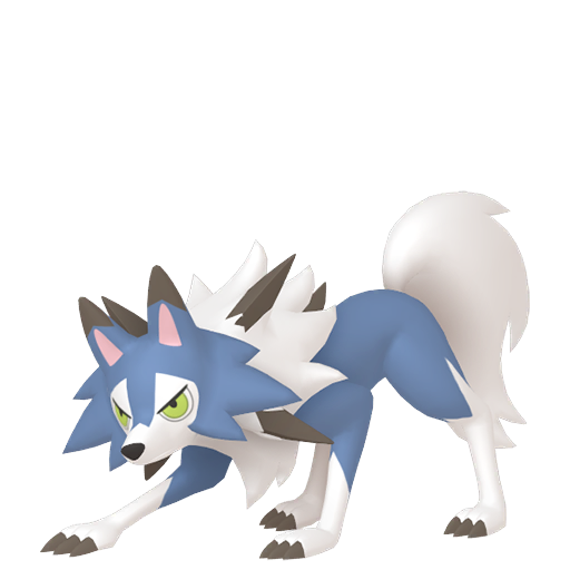 Lycanroc — duży render postaci w wariancie shiny
