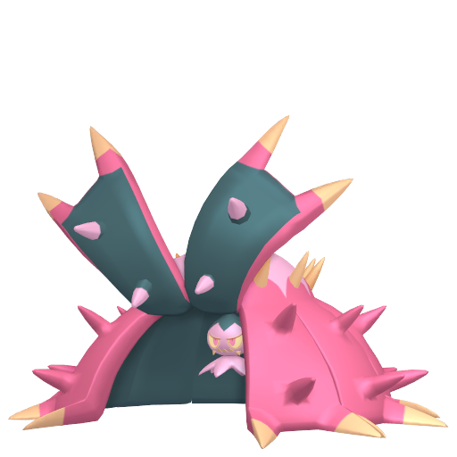 Toxapex — duży render postaci w wariancie shiny