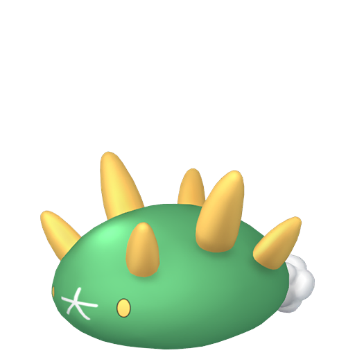 Pyukumuku — duży render postaci w wariancie shiny
