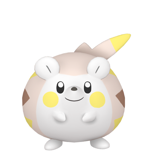Togedemaru — duży render postaci w wariancie shiny