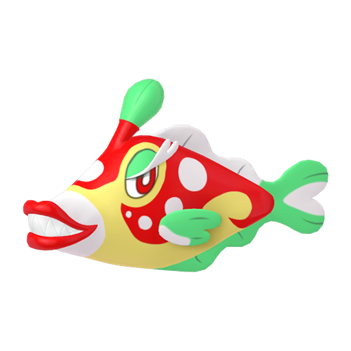 Bruxish — duży render postaci w wariancie shiny