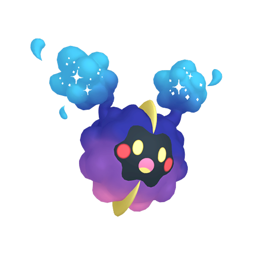 Cosmog — duży render postaci w wariancie shiny