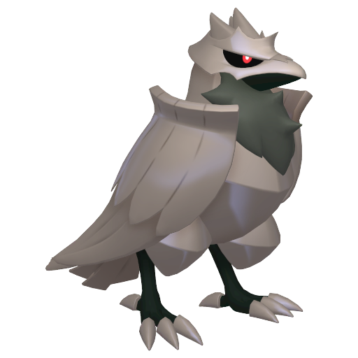 Corviknight — duży render postaci w wariancie shiny