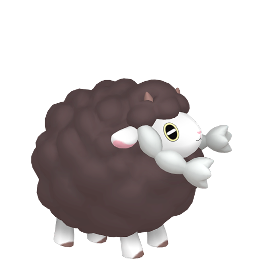 Wooloo — duży render postaci w wariancie shiny