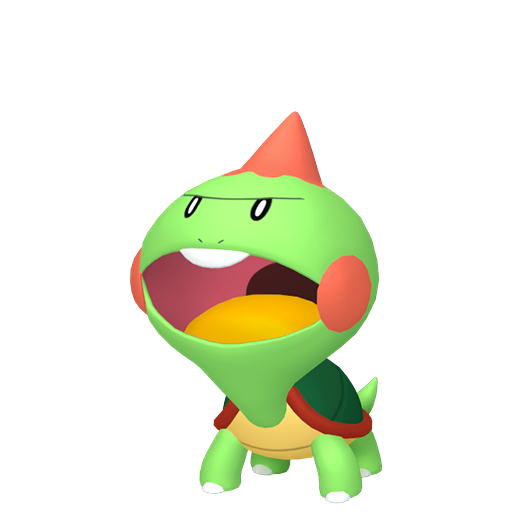 Chewtle — duży render postaci w wariancie shiny