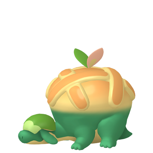 Appletun — duży render postaci w wariancie shiny