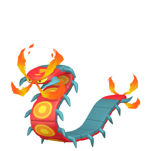 Centiskorch — duży render postaci w wariancie shiny