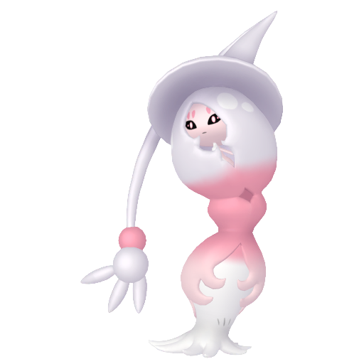 Hatterene — duży render postaci w wariancie shiny
