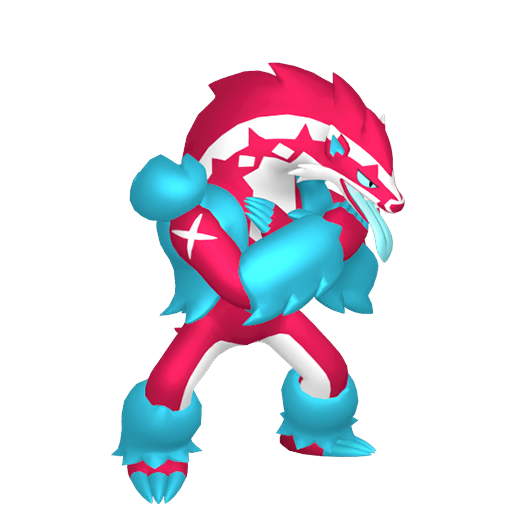Obstagoon — duży render postaci w wariancie shiny