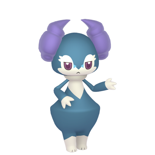 Indeedee — duży render postaci w wariancie shiny