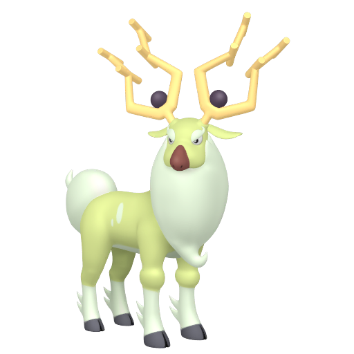 Wyrdeer — duży render postaci w wariancie shiny