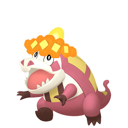 Crocalor — duży render postaci w wariancie shiny