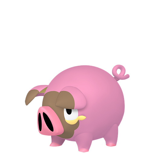 Lechonk — duży render postaci w wariancie shiny