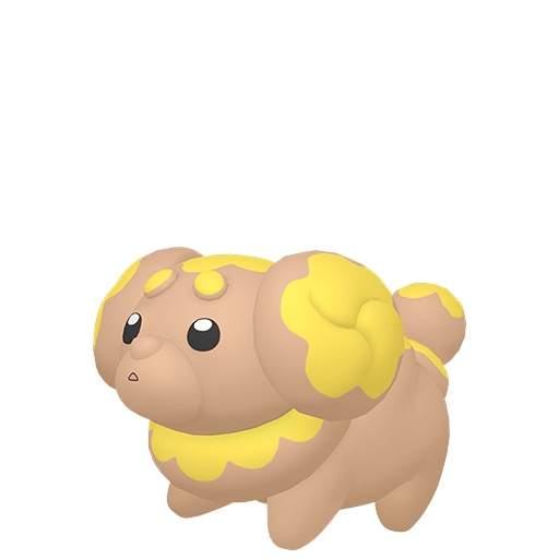 Fidough — duży render postaci w wariancie shiny