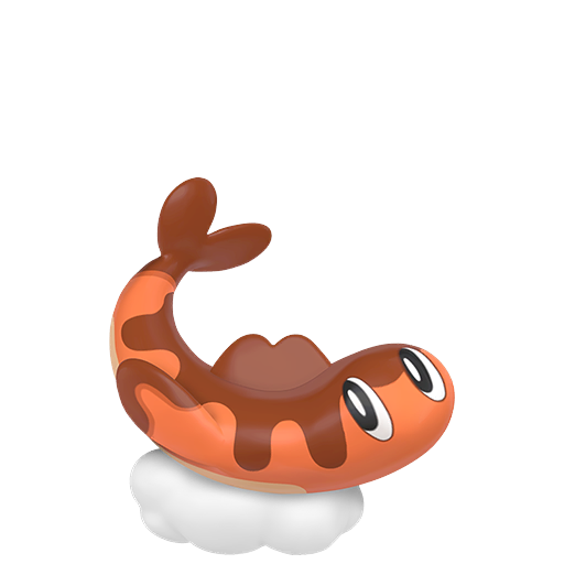 Tatsugiri (Curly Mega) — duży render postaci w wariancie shiny
