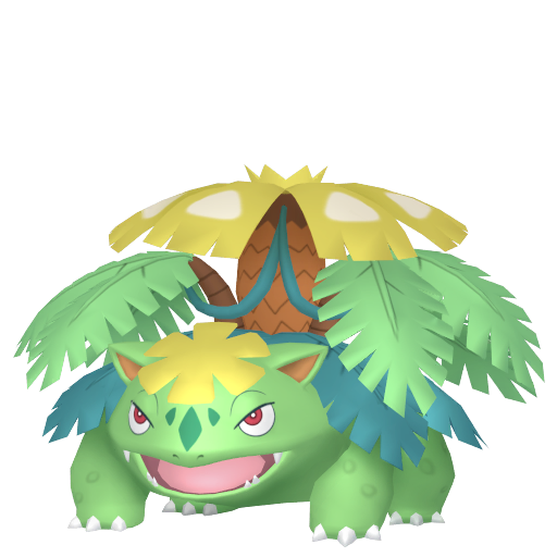 Venusaur (Mega) — duży render postaci w wariancie shiny