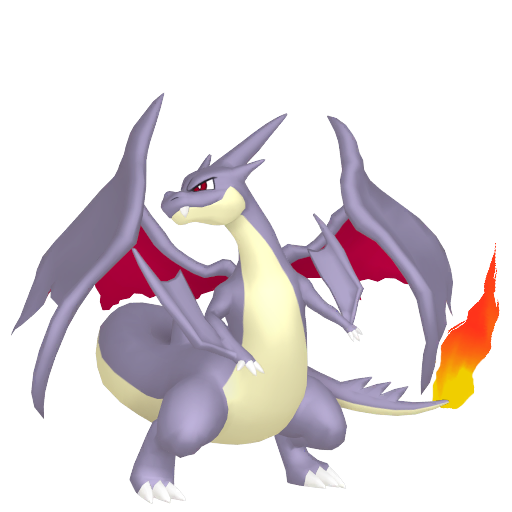 Charizard (Mega Y) — duży render postaci w wariancie shiny