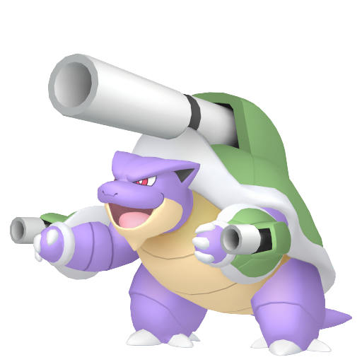 Blastoise (Mega) — duży render postaci w wariancie shiny