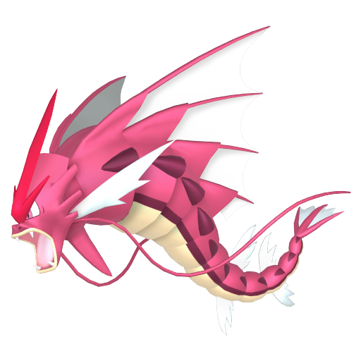 Gyarados (Mega) — duży render postaci w wariancie shiny