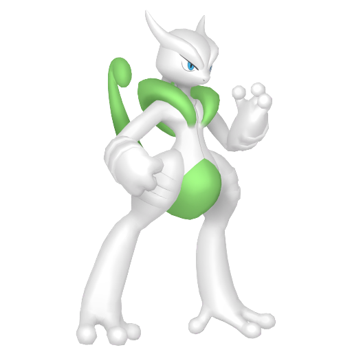 Mewtwo (Mega X) — duży render postaci w wariancie shiny
