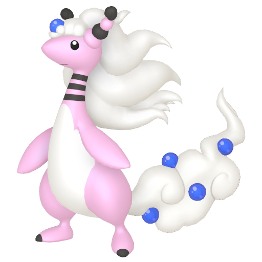 Ampharos (Mega) — duży render postaci w wariancie shiny