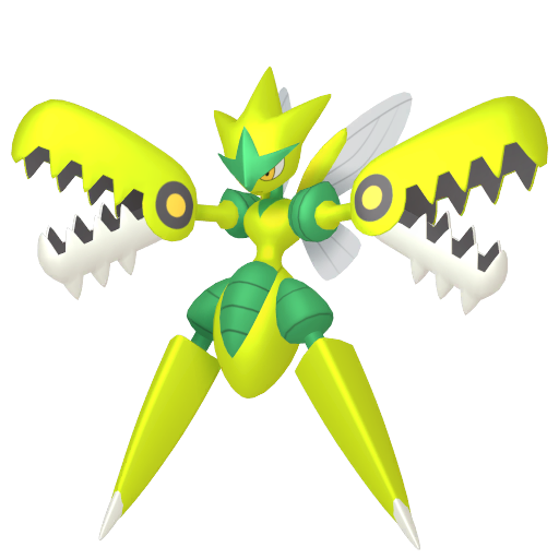 Scizor (Mega) — duży render postaci w wariancie shiny
