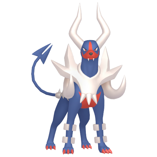Houndoom (Mega) — duży render postaci w wariancie shiny