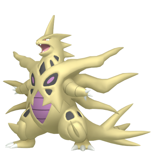 Tyranitar (Mega) — duży render postaci w wariancie shiny