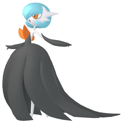 Gardevoir (Mega) — duży render postaci w wariancie shiny