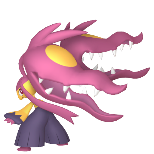 Mawile (Mega) — duży render postaci w wariancie shiny
