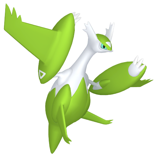 Latias (Mega) — duży render postaci w wariancie shiny