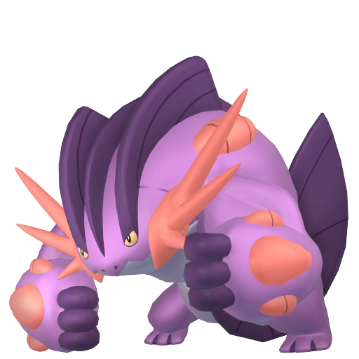 Swampert (Mega) — duży render postaci w wariancie shiny