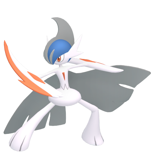 Gallade (Mega) — duży render postaci w wariancie shiny