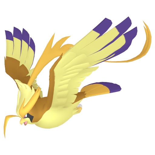Pidgeot (Mega) — duży render postaci w wariancie shiny