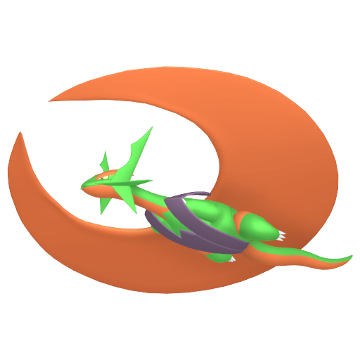 Salamence (Mega) — duży render postaci w wariancie shiny