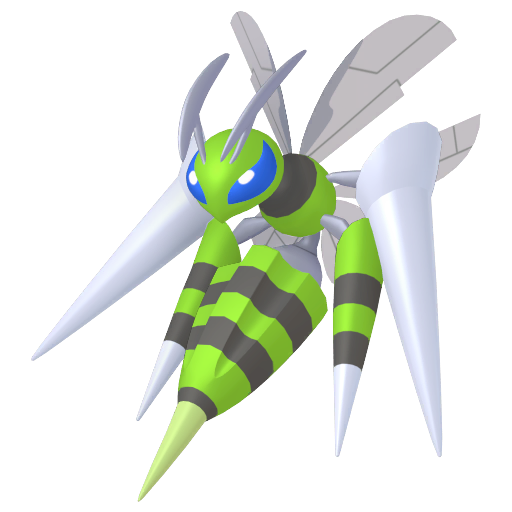 Beedrill (Mega) — duży render postaci w wariancie shiny