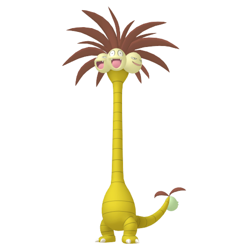 Exeggutor (z Aloli) — duży render postaci w wariancie shiny
