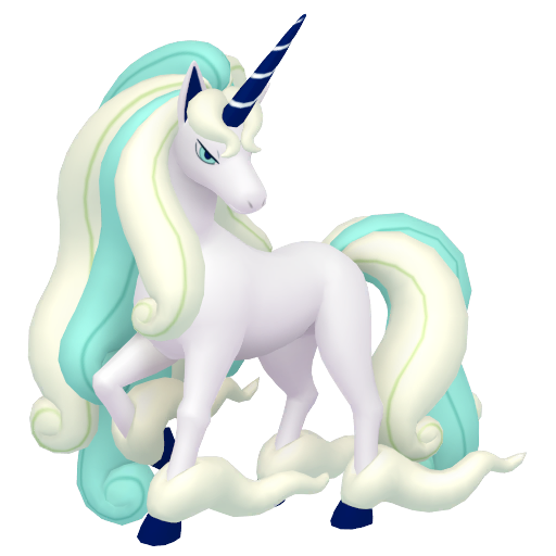 Rapidash (z Galaru) — duży render postaci w wariancie shiny