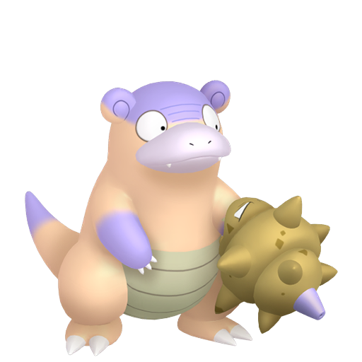 Slowbro (z Galaru) — duży render postaci w wariancie shiny