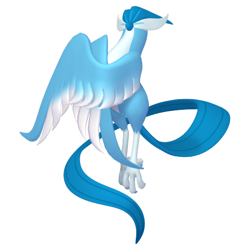 Articuno (z Galaru) — duży render postaci w wariancie shiny