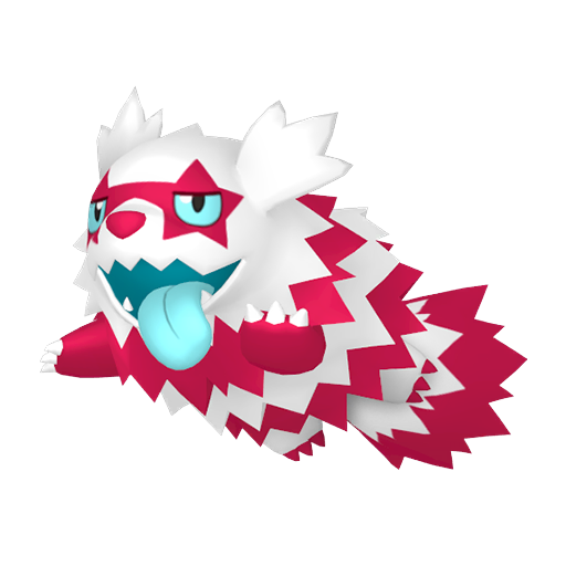 Zigzagoon (z Galaru) — duży render postaci w wariancie shiny