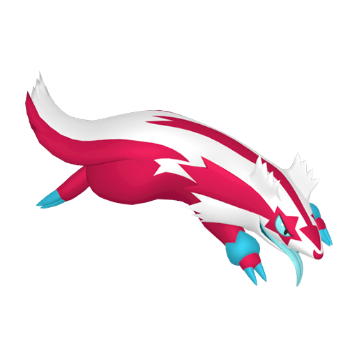 Linoone (z Galaru) — duży render postaci w wariancie shiny