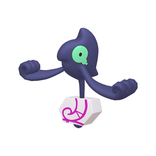 Yamask (z Galaru) — duży render postaci w wariancie shiny